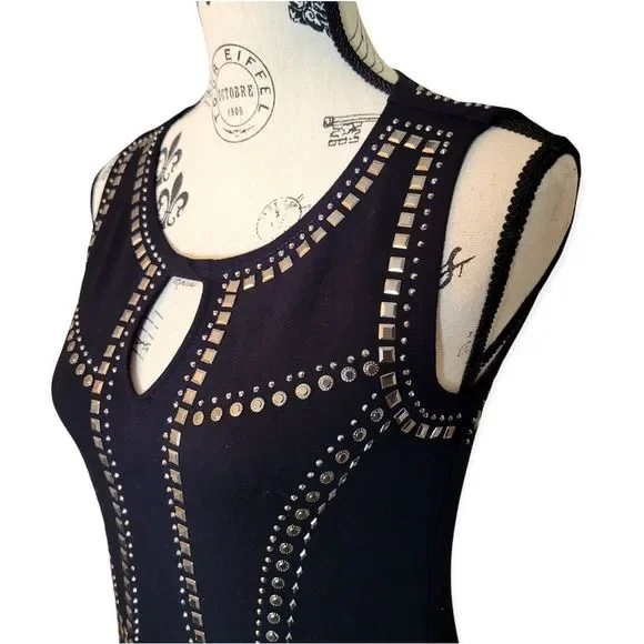 Carmen Marc Valvo Balck Cocktail Dress Size XS - Picture 4 of 13